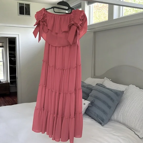 MISA Los Angeles Micaela Dress coral size Small. - Picture 2 of 3